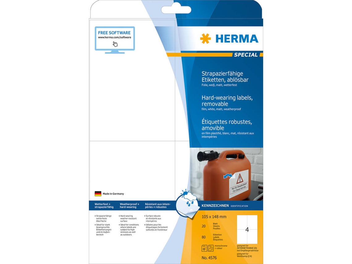 Etiquetas autocolantes HERMA 4576