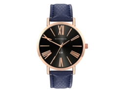 Relógio de Pulso Unissex com Pulseira Pu Display Analógico Quartz Estilo Simples