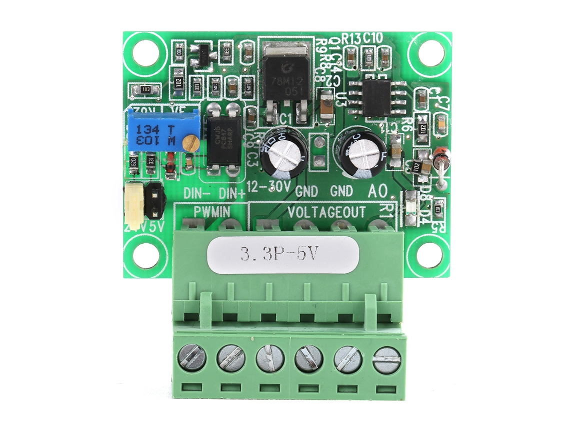 Conversor de Sinal Pwm 3.3v para Tensão 0 5v Módulo Plc Digital analógico