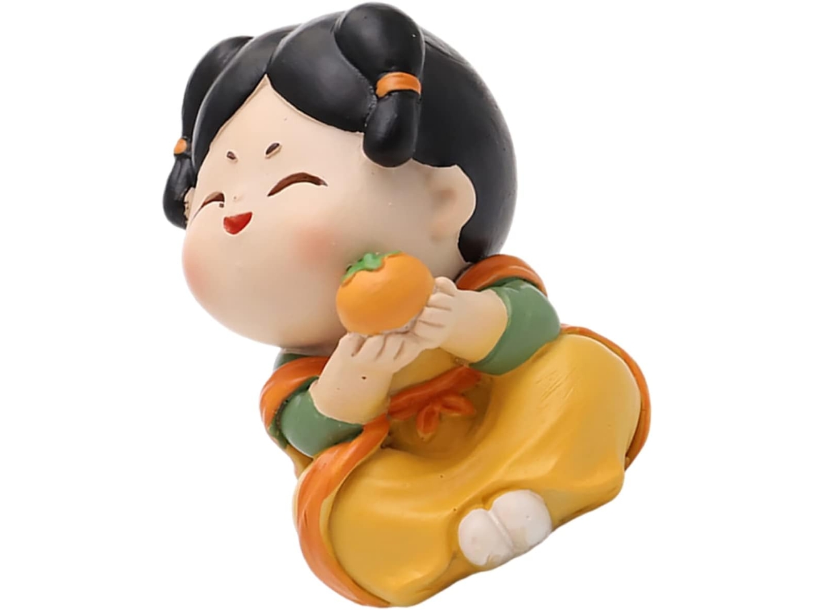 Estatueta Decorativa Em Resina No Estilo Chinês, Elegante Estátua De Dama Em Traje De Desenho Animado Para Uso Interno.