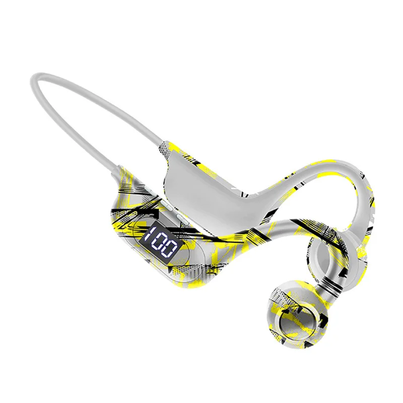Fones de ouvido de condução óssea, fones de ouvido Bluetooth, não compatíveis com FiO, compatíveis com TF Cart, bateria de longa duração.