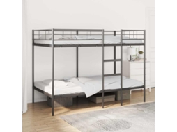 Vidaxl Beliche Sem Colchão 100x200 Cm Aço Preto