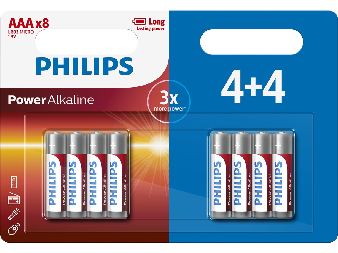 Power Alkaline Pilha Lr03p8bp/10 Philips