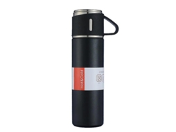 Garrafa térmica de viagem Herzberg HG-04210 em aço inoxidável com isolamento a vácuo - 500 ml