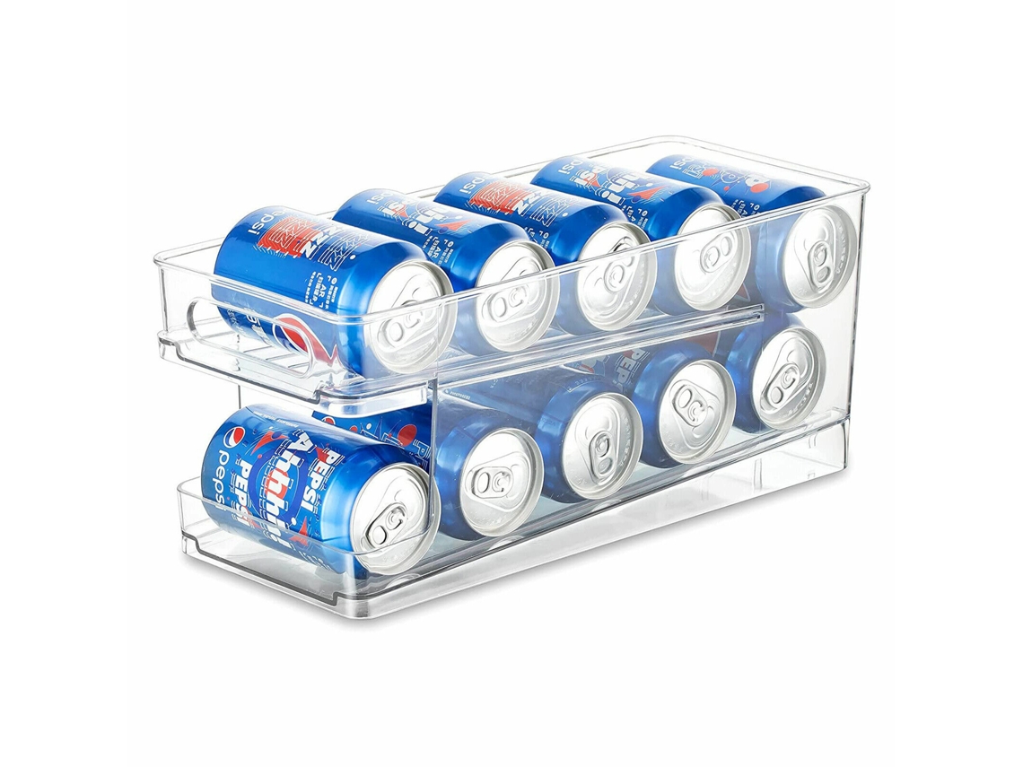 Suporte para Bebidas Empilhável de 2 Níveis, Organizador de Latas para Geladeira e Cozinha SUNNY SPACES