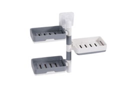 Caixa de sabão para parede rotativa 3 camadas hips sem furacão container organizer S/MARCA