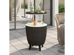 Vidaxl Mesa Refrigeradora 3 Em 1 Polipropileno Preto