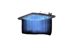 Cabeça De Chuveiro De Chuva, Tamanho De 16 Polegadas, Recurso De Mudança De Cor Led, 16inch Preto Oem