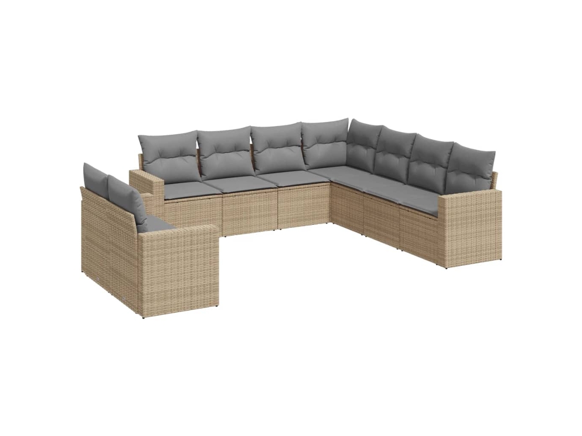 Garden Sofa Set, Garden Sofa Sets Vidaxl Bege Rattan / Vime (n/a)