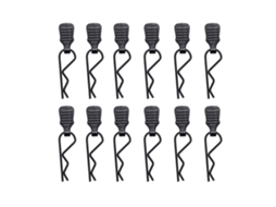 20 Peças Pretas 1*20mm 12/20/30pcs Presilhas Fixação Carroceria Carros Rc 1/20 1/24 Acessórios Universais MDUG