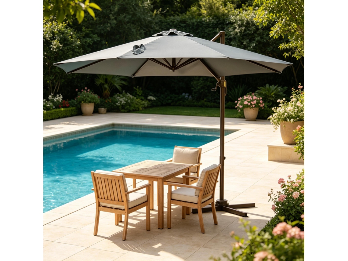 Guarda sol Exterior Braço Articulado Grande Piscina SINI TECH STORE