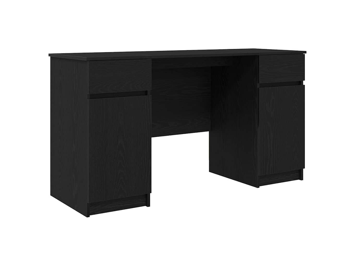 Conjunto 1 Secretária De Escrita Vidaxl Preto Derivados De Madeira (140 X 49 X 76 Cm)