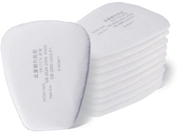 Algodão filtrante SIURN eletrostático para respirador facial, 10 unidades, branco, 5,59x8,64x10,64cm