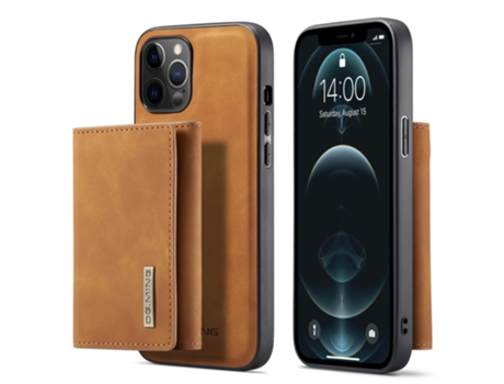 Capa Inch Para Iphone 13 Dg.ming Pele Sintética Castanho