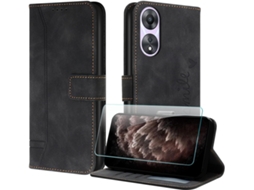 Capa Carteiras Magnéticas Para Oppo Oppo A78 5g / A58 5g / A58x Hongwe. Pele Sintética