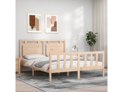 Estrutura De Cama King Size Com Cabeceira Madeira Maciça