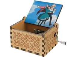 Personagem da Caixa de Música Cáqui do Castelo Animado de Howl com Manivela AQUAFORGE (tema do anime)