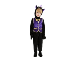 Fato de gatinho com capuz e gravata borboleta para bebé e menino