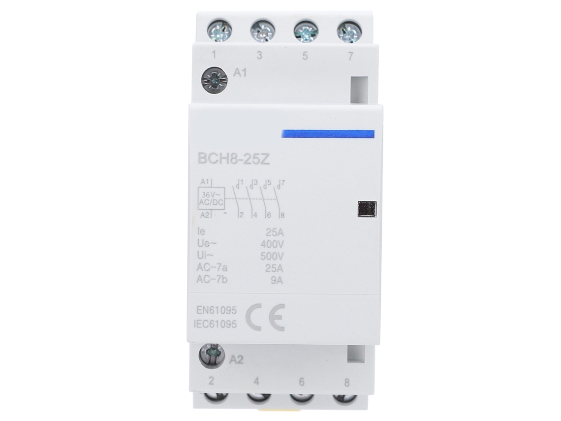 Contacto de Voltaje Ca/cc 25a Rail Din Normalmente Abierto Modular Hogar Ultra Silencioso 36v | S/MARCA