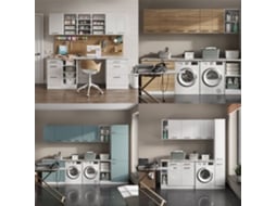 Móvel Baixo Universal R-line, 60cm Com Portas, Com Pt, Betão, Branco, Vicco