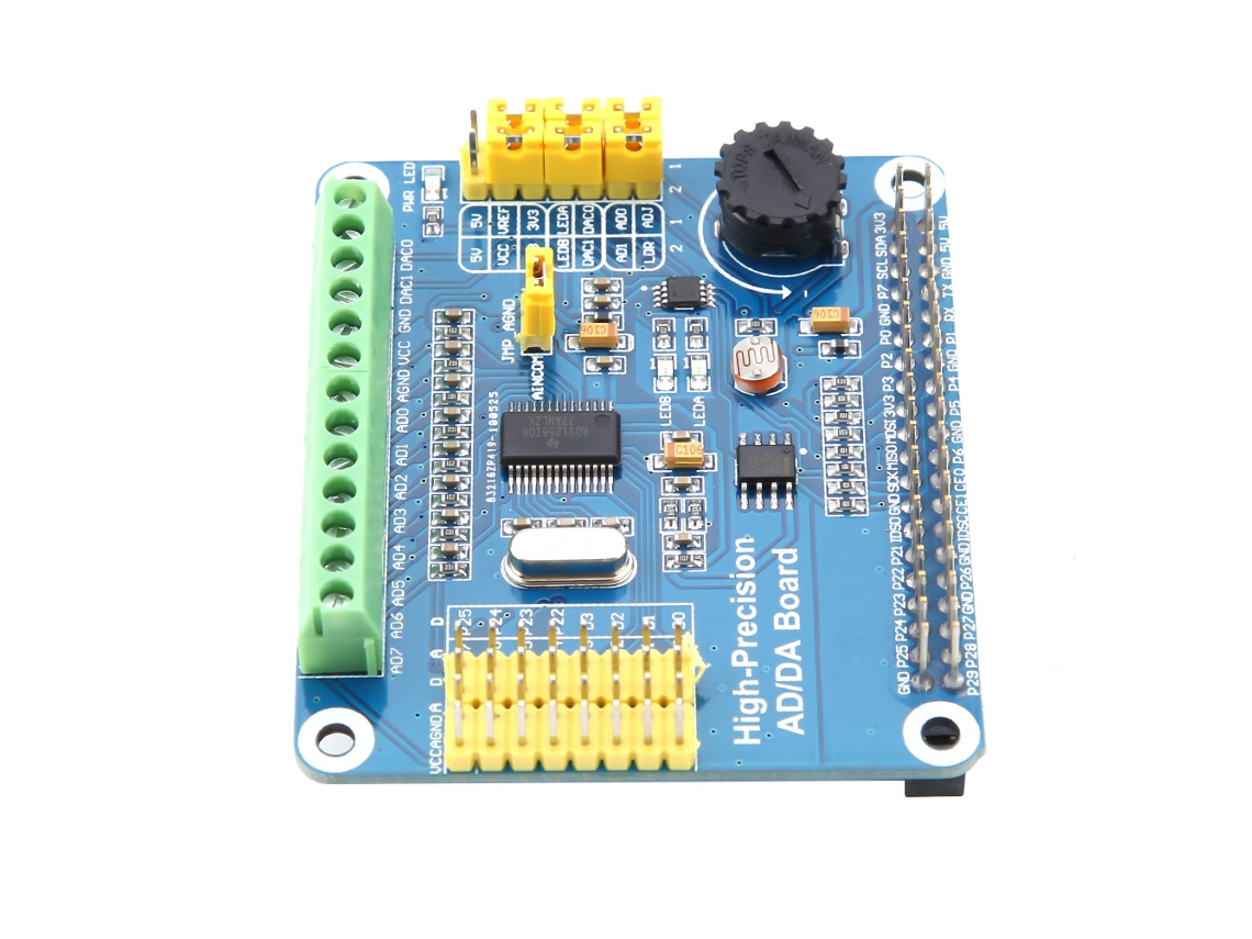 Placa De Expansão Ad/da De Alta Precisão Para Raspberry Pi