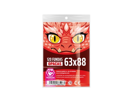 Capas Opacas Red Dragon 63x88 120 U. Tranjis Games Fundas