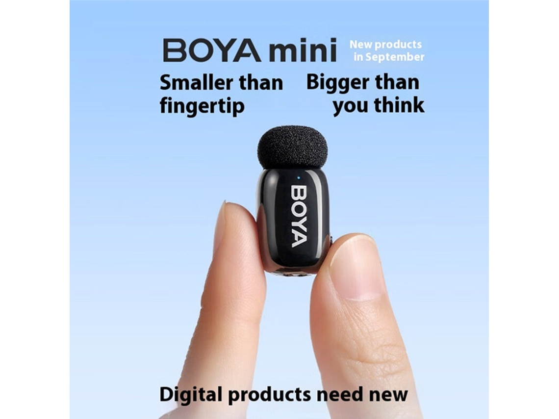 Microfone De Lapela Sem Fios Boya Mini Com Cancelamento De Ruído Inteligente Com Ia Para Iphone, Android Tipo C Para Telefone, Transmissão Ao Vivo, Gra