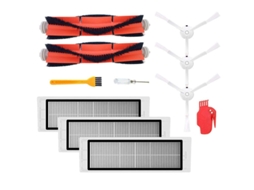 2 peças escova principal3 peças filtro hepa3 peças escova lateral aspirador de pó de limpeza de alta eficiência adequado para xiaomi mi robot pa
