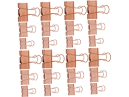 Conjunto de 112 Clipes Metálicos, Pastas de Mesa, Clipes de Papel, Pastas Metálicas, Cor Ouro Rosé