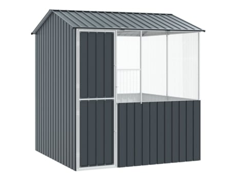 Gaiola Moderna E Resistente Para Externo Vidaxl Cinzento (209x215x233cm)