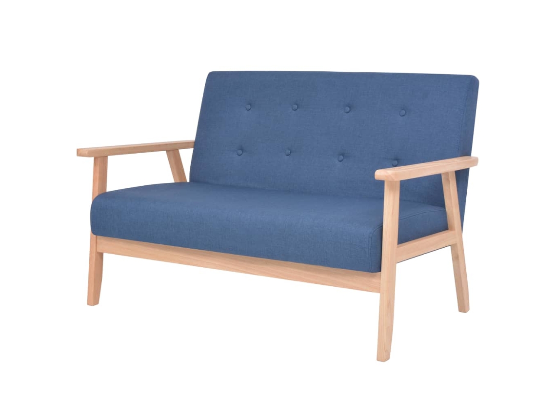 Maison Exclusive - Conjunto De Sofás 2 Pcs Tecido Azul