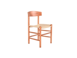 Cadeira de Fibra de Olmo Marrom 48x40x76cm ALEXANDRA HOUSE LIVING