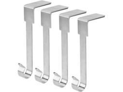 Pacote Com 4 Cabides Para Pendurar Meias De Natal, Para Pendurar Meias De Natal, Suportes Para Meias Para Decorações De Natal Olysi Shop (prata)