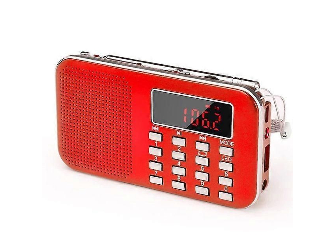 Rádio portátil J908, FM/AM, estéreo, meteorológico, recarregável, GOKOCO