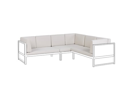 Conjunto de capas para almofadas BELIANI Castella de Poliéster Branco 62x36x15