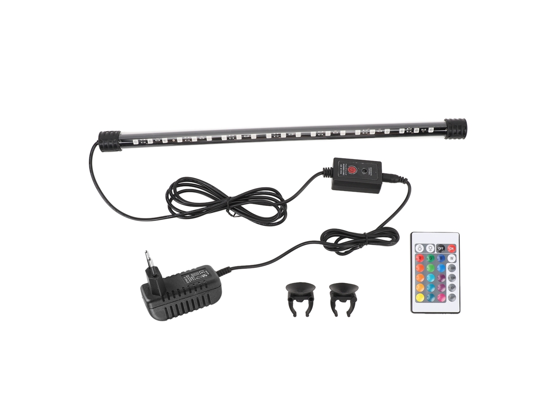 Luz De Aquário Led De Alto Brilho Led Beads Vários Modos Luz Subaquática Para Aquário Com Controle Remoto Plugue Ue 48cm