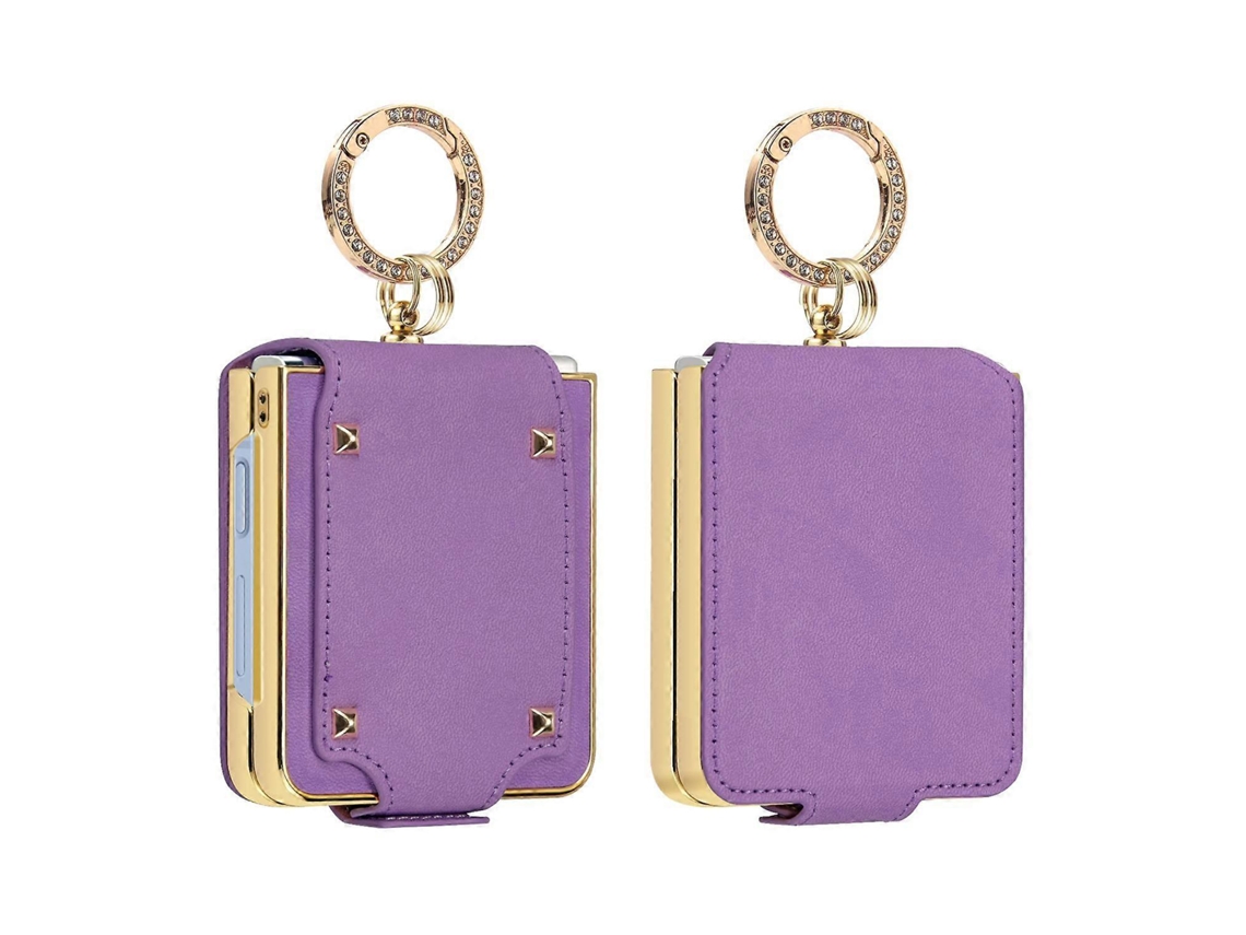 Capa De Celular Vietao Colorida De Couro Sintético Com Anel Para Samsung Galaxy Z Flip7