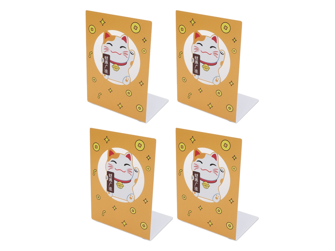 Peças De Apoyabooks De Metal Decorativos Gatito Lucky Antistáticos Ajustáveis Para Casa Escola Escritório