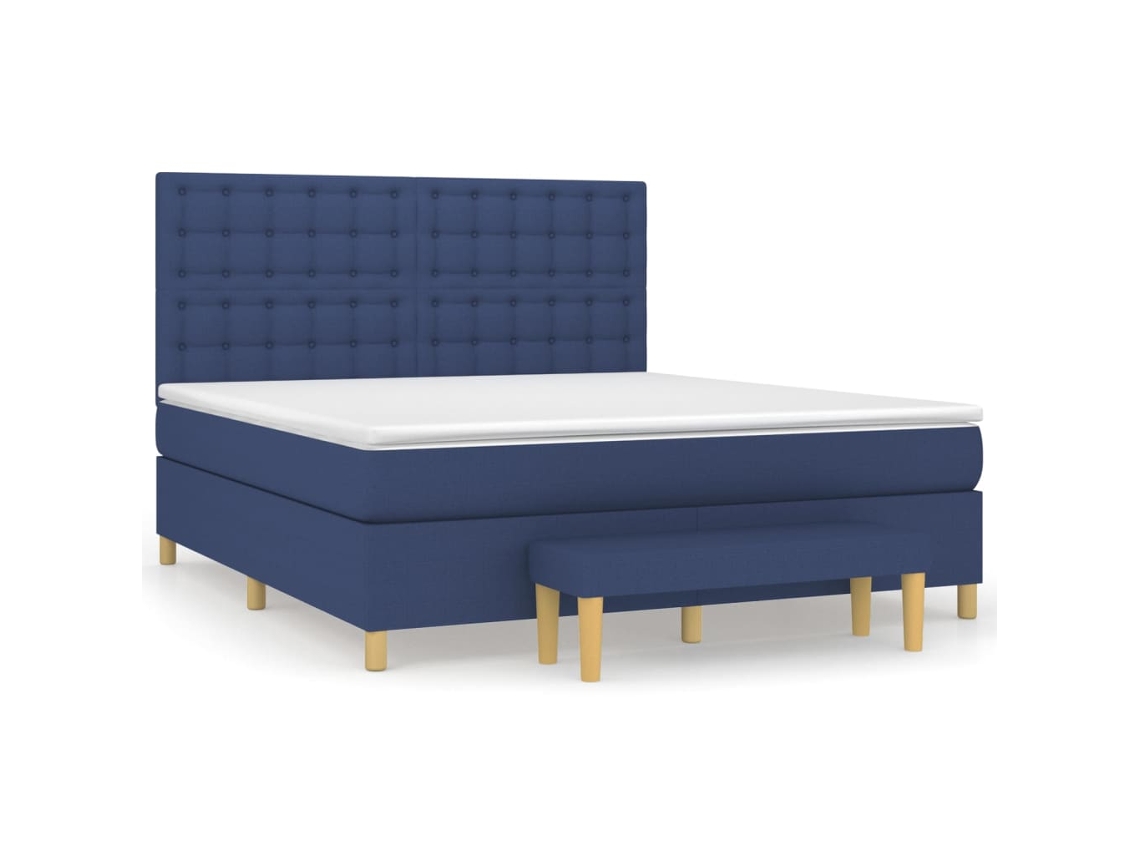 Box Spring Bed, Box Spring Beds Vidaxl Azul Tecido (160 X 200 Cm)