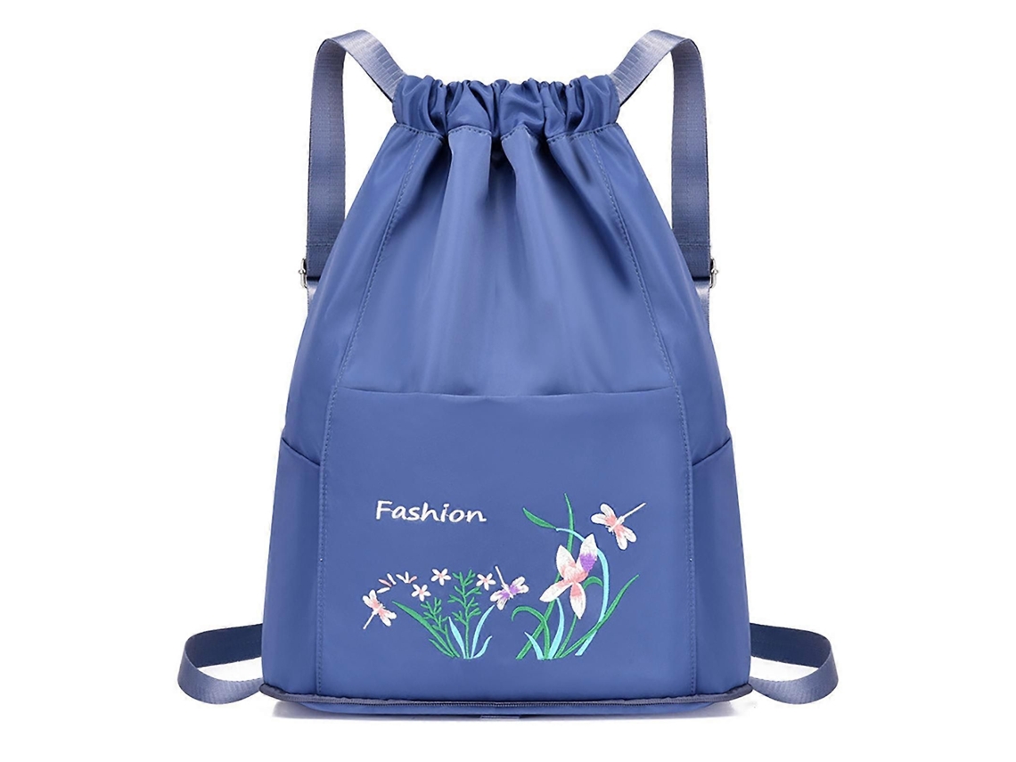 Mochila Dobrável com Cordão e Bolsos Resistentes À Água, Ideal para Academia, Compras, Esportes e Ioga. GOKOCO