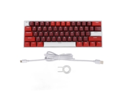 Aetheria teclado Mecânico 61 Teclas Switch Vermelho Layout 60% Usb C Rgb Ergonomico para Escritório Casa