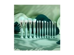 Conjunto de com 12 Peças para Entusiastas de Maquilhagem Conjunto de para Viagem e Mistura Verde LUUCOZK