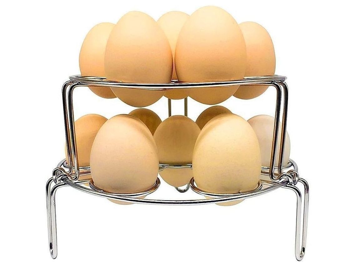 Suportes Para Cozinhar Ovos De Aço Inoxidável 304 Empilháveis Para Panela De Pressão E Panela Instantânea 2 Peças