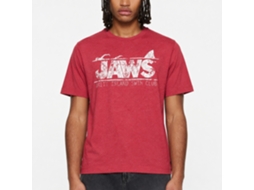 Rockinstone Jaws Movie Swim Club Heather Red Adult T-shirt Size:xxl