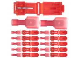 Conjunto De 100 Terminais De Engate Rápido Para Garfo Com Isolamento Em Nylon.