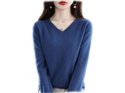 Suéter De Cashmere Da Mongólia: Fio Delicado, Design Feminino E Tecnologia Avançada Para Conforto E Estilo Duradouros Alga Azul