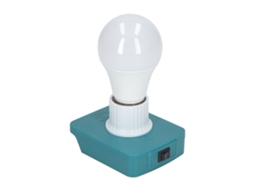 Lâmpada Led E27 Base Rosca Portátil Antiderrapante Compatível Com Baterias 18v Bl Série Branca