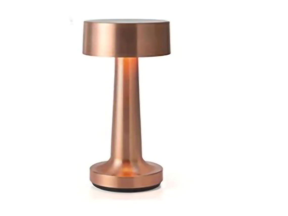 Abajur De Mesa Em Formato Haltere, Design Retrô, Interruptor De Toque, Luz Noturna Led Recarregável Para Festas E Baladas, Cor Ouro Rosa, Estilo C