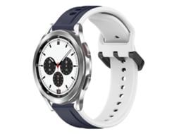 Pulseira De Silicone Bicolor Com Formato Convexo De 20 Mm Para Samsung Galaxy Watch 4 Classic.