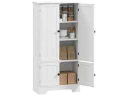 Armário de cozinha tipo buffet, com prateleiras ajustáveis, 58,2x30x123cm, branco